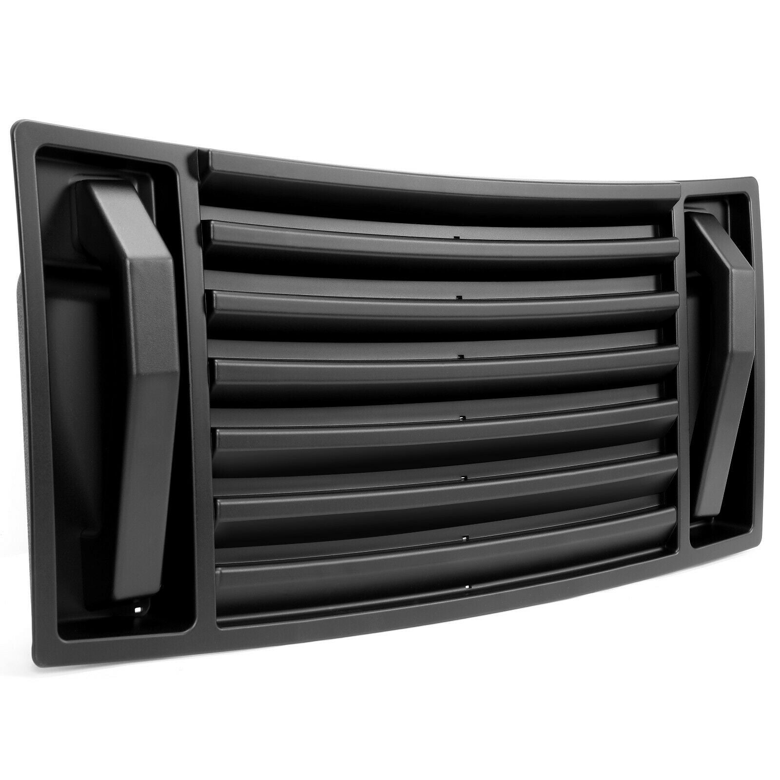 Kojem Hood Grille W/ Handles Hood Vent + Handle Hood Deck Vent Panel Handle Covers Trim Louver Compatible with 2003-2007 Hummer H2 Black