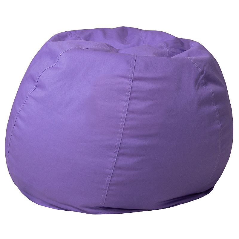 Emma and Oliver Small Solid Light Pink Refillable Bean Bag Chair for Kids and Teens