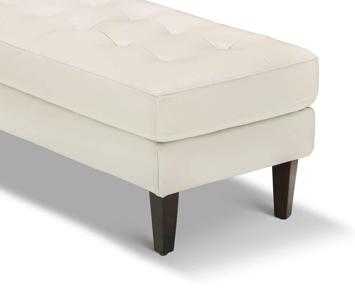 Laura Leather Ottoman