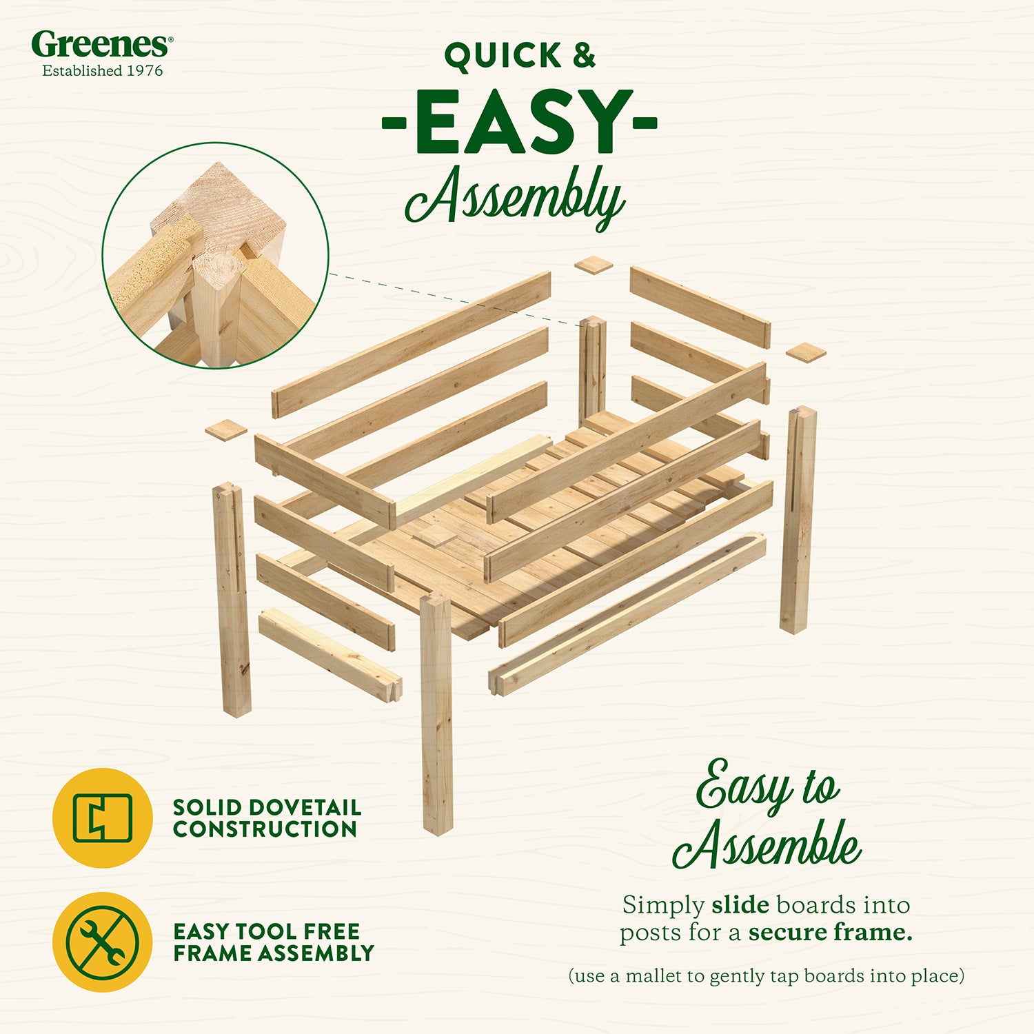 Greenes Fence 48" x 24" x 31" Beige Cedar and Wood Raised Garden Kit