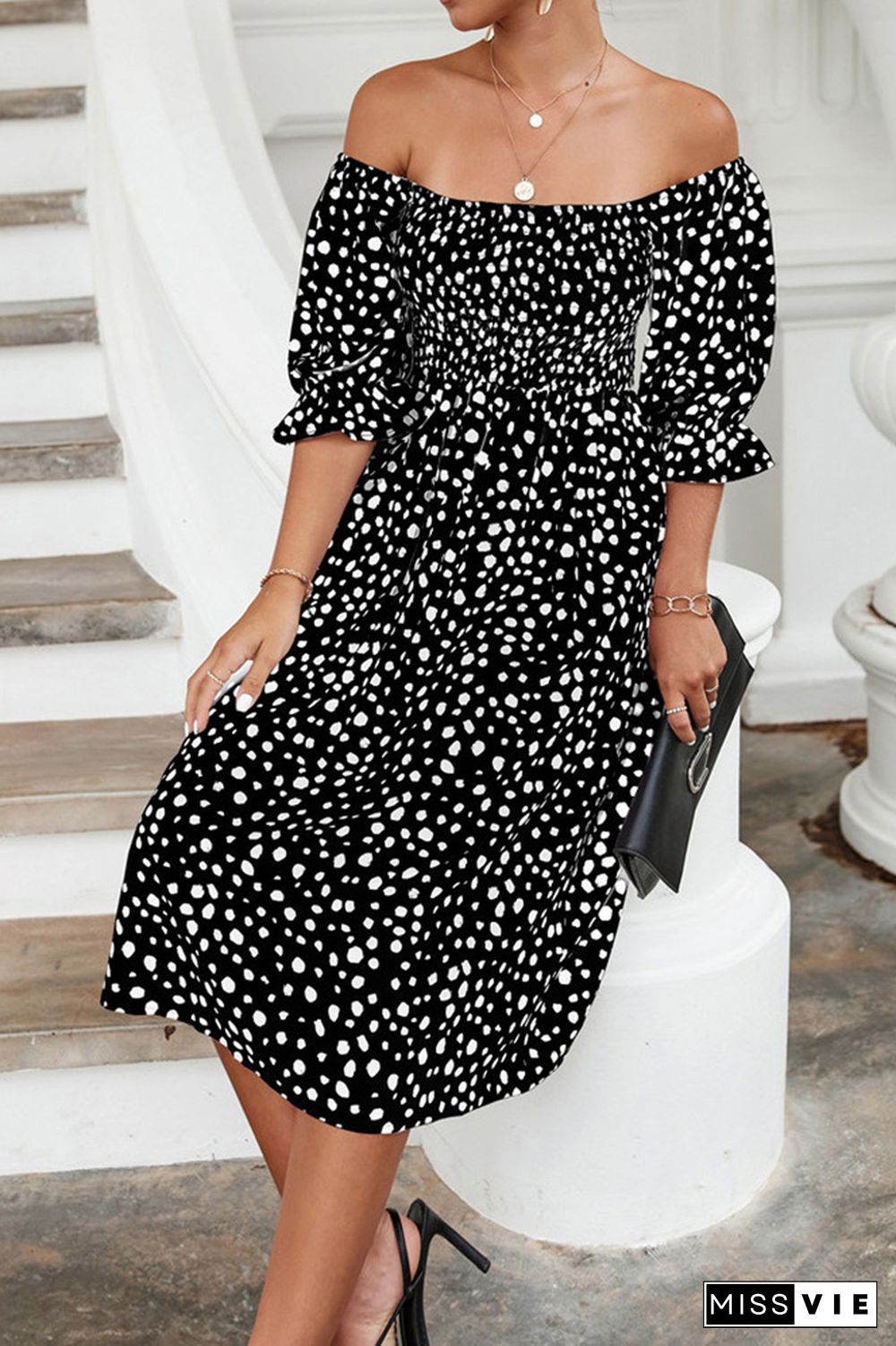 Polka Dot Print Dress Wholesale