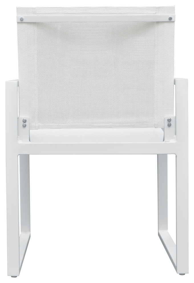 Renava Kayak Modern White Outdoor Dining Armchair  Set of 2   Contemporary   Outdoor Dining Chairs   by Vig Furniture Inc.  Houzz