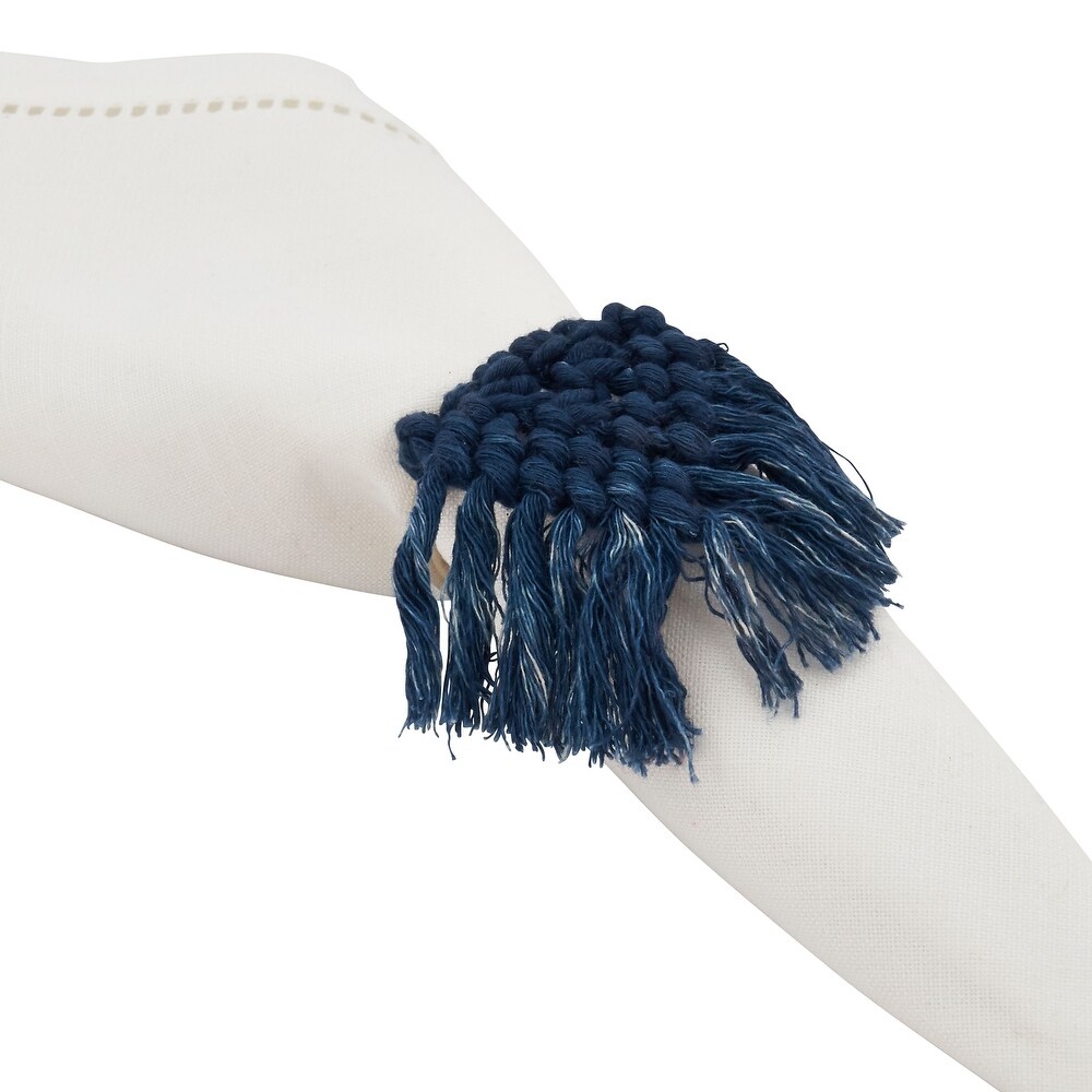 Napkin Rings With Braided Design (Set of 4)