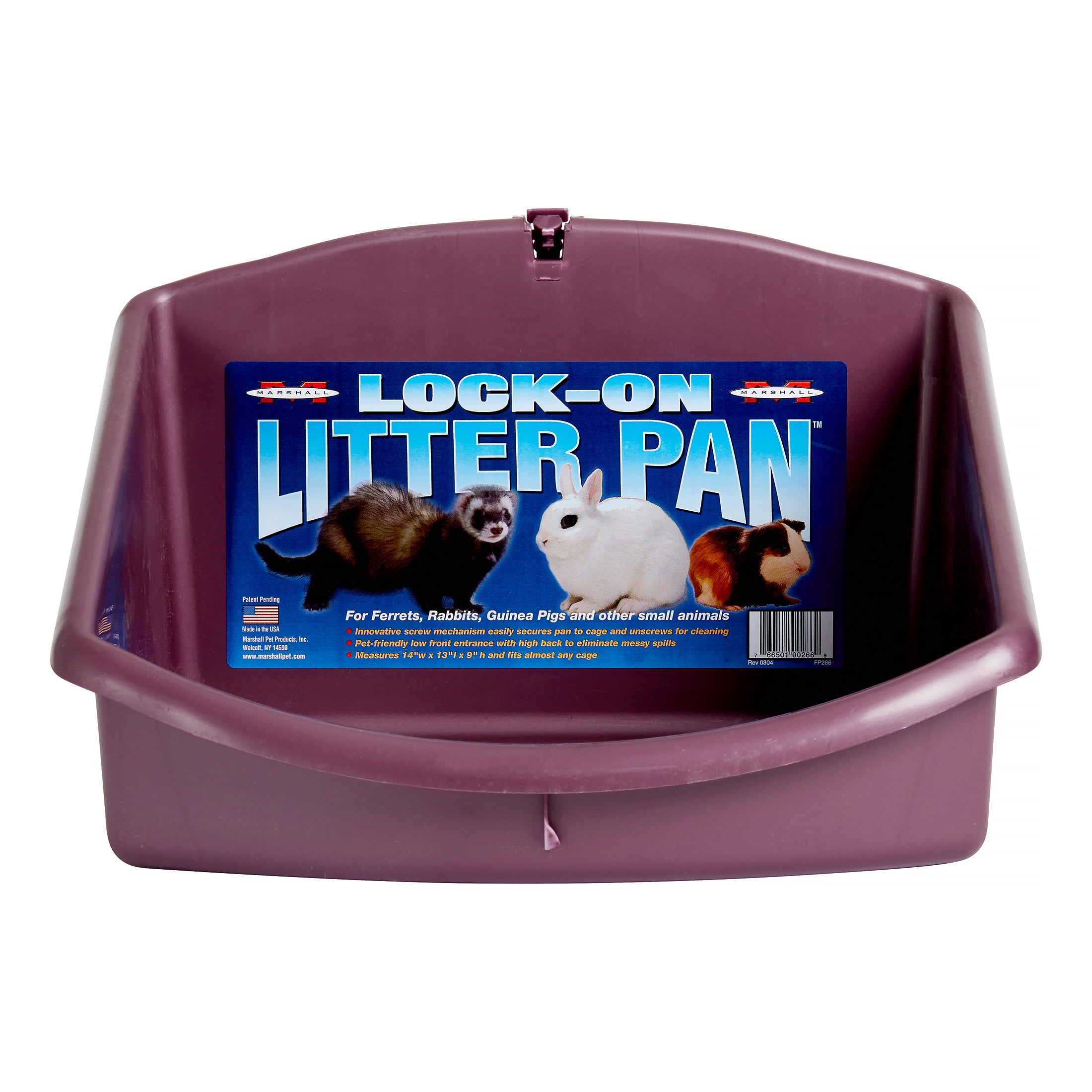 Marshall Pet Products Small Animal High Back Lock On Litter Pan