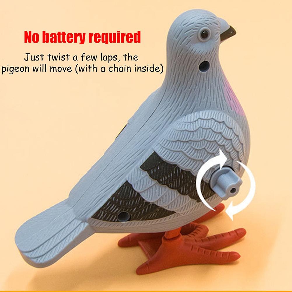 5pcs Simulation Pigeon Model Cute Clockwork Will Bounce Pigeon Children Toys Home Garden Animal Ornaments