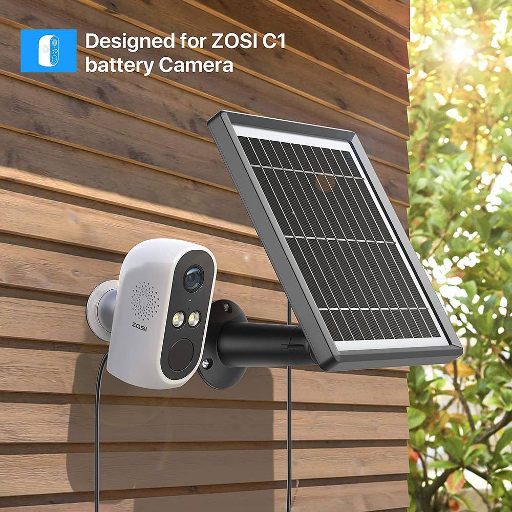 ZOSI Solar Panels for C1 Wireless 1080p Security Camera (Model: IPC-6962M-WIPC-6962M-B) ZSS-SP2