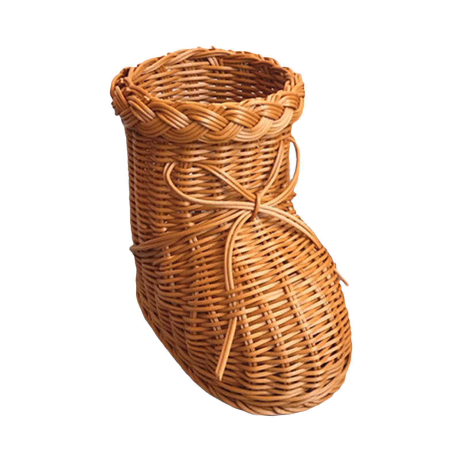 Animals Shape Handmade Woven Fruit Basket Food Organizer for Camping Picnic