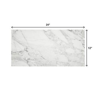 Marazzi EpicClean Milton Arabescato Marble 12 in. x 24 in. Glazed Porcelain Floor and Wall Tile (15.6 sq. ft.Case) ML401224ECHD1P6