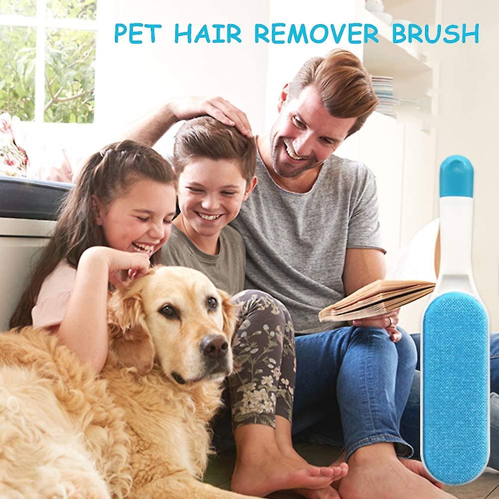 Dog Brush And Comb Pet Hair Remover Brush With Self-cleaning Base， Dual-sided Lint Brush For Removing Dog And Cat Fur From Clothes， Furniture， Car Set