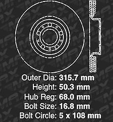 [Front] Rotors w/Ceramic Pads Geomet OE Brakes (2003 - 2014 Volvo XC90)