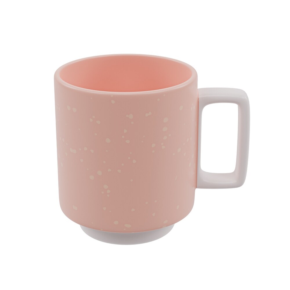 American Atelier Speckled Stackable Mugs Set of 2   14 oz