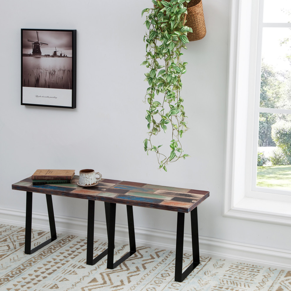 Reclaimed Wood End Table   Midcentury   Side Tables And End Tables   by BNF Home  Houzz