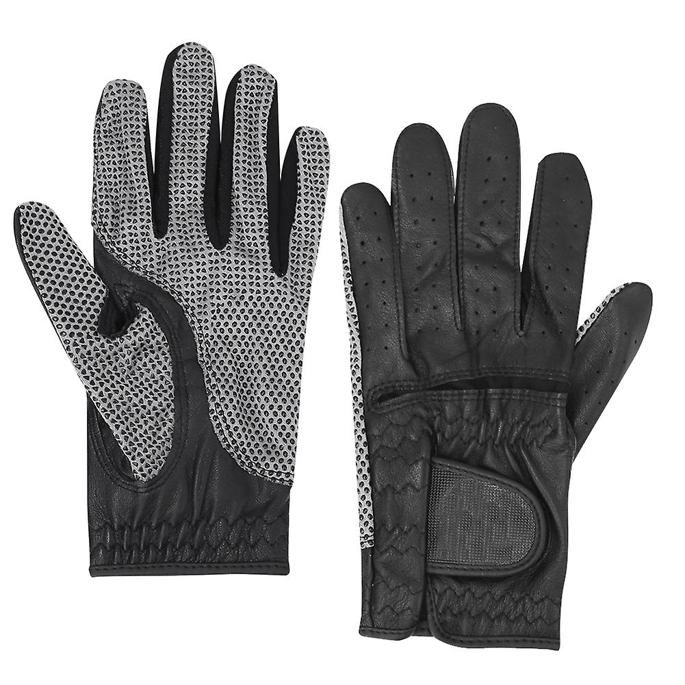 1 Pcs Black Artificial Sheepskin Men Non-slip Soft Breathable Golf Gloves Golfing Glove Accessoriesleft Hand 26