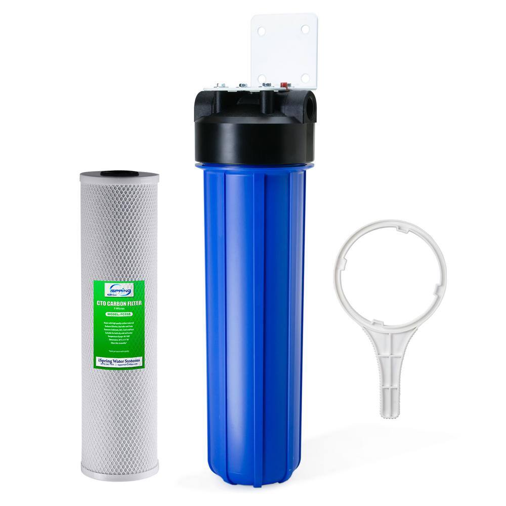 ISPRING 1-Stage Whole House Water Filtration System with 20 in. Carbon Block WGB12B