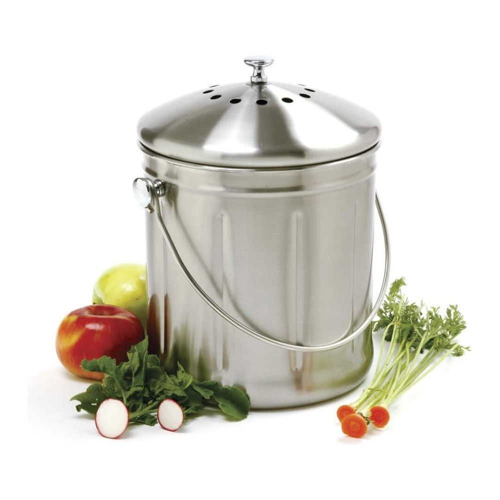 Norpro 1.5 Gallon Jumbo Stainless Steel Compost Keeper