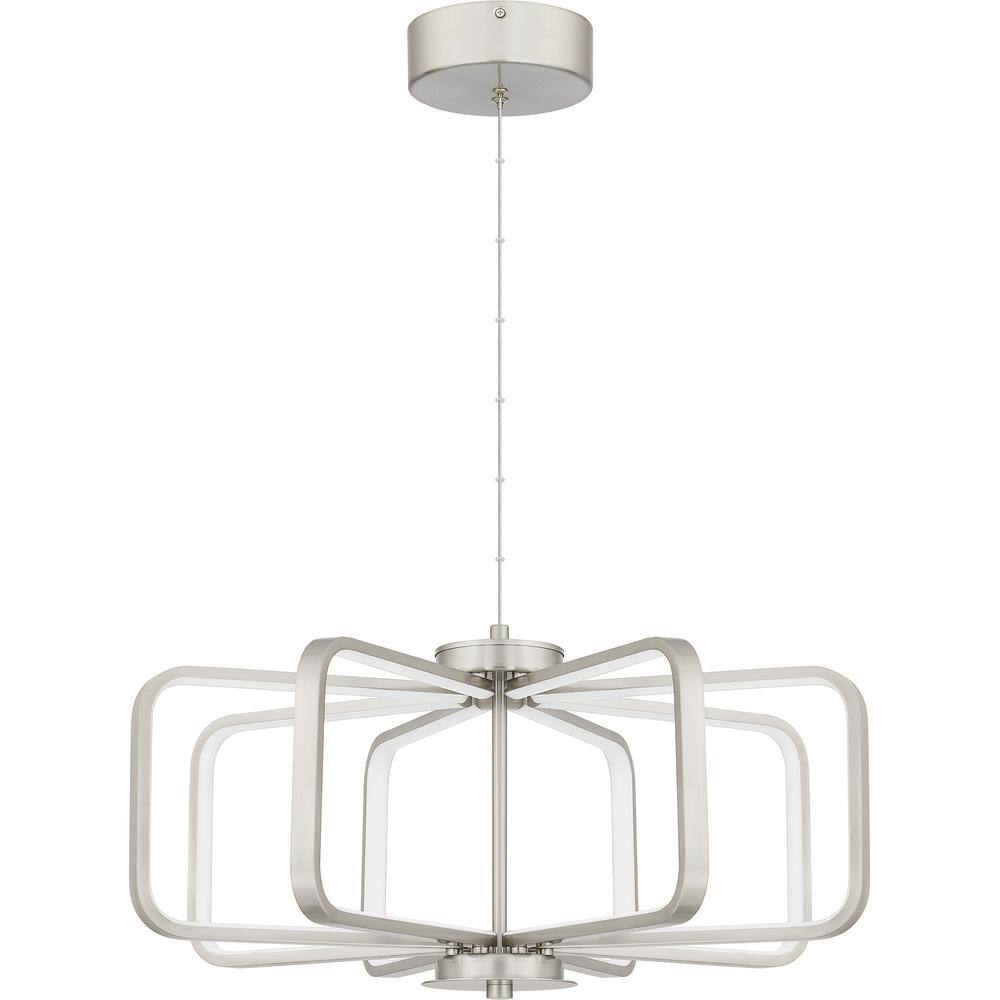 Hampton Bay Birmingham 35-Watt Brushed Nickel Integrated LED Pendant HD7995A2