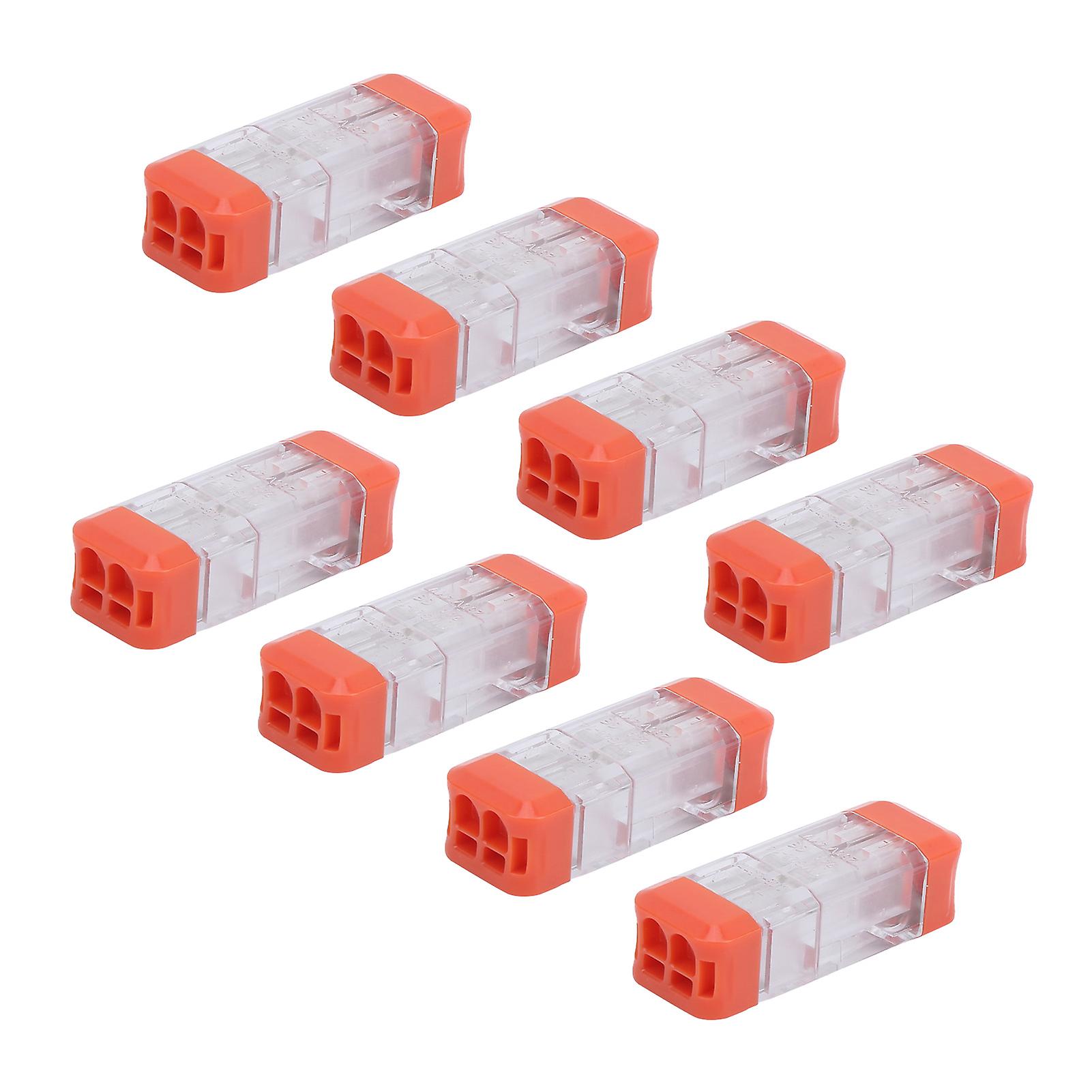 20pcs Wire Block Clamp Terminal Transparent Split Butt Type 2in2out Quick Wiring Lt22