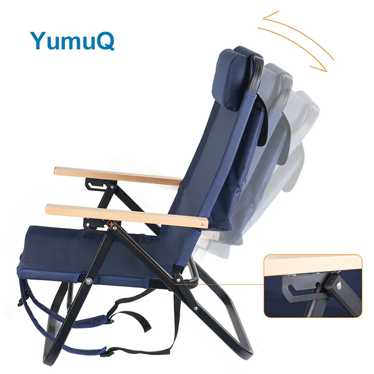 YumuQ Lightweight Steel Children Hiking Folding Wood Outdoor Camping Portable Chair Kermit Detachable