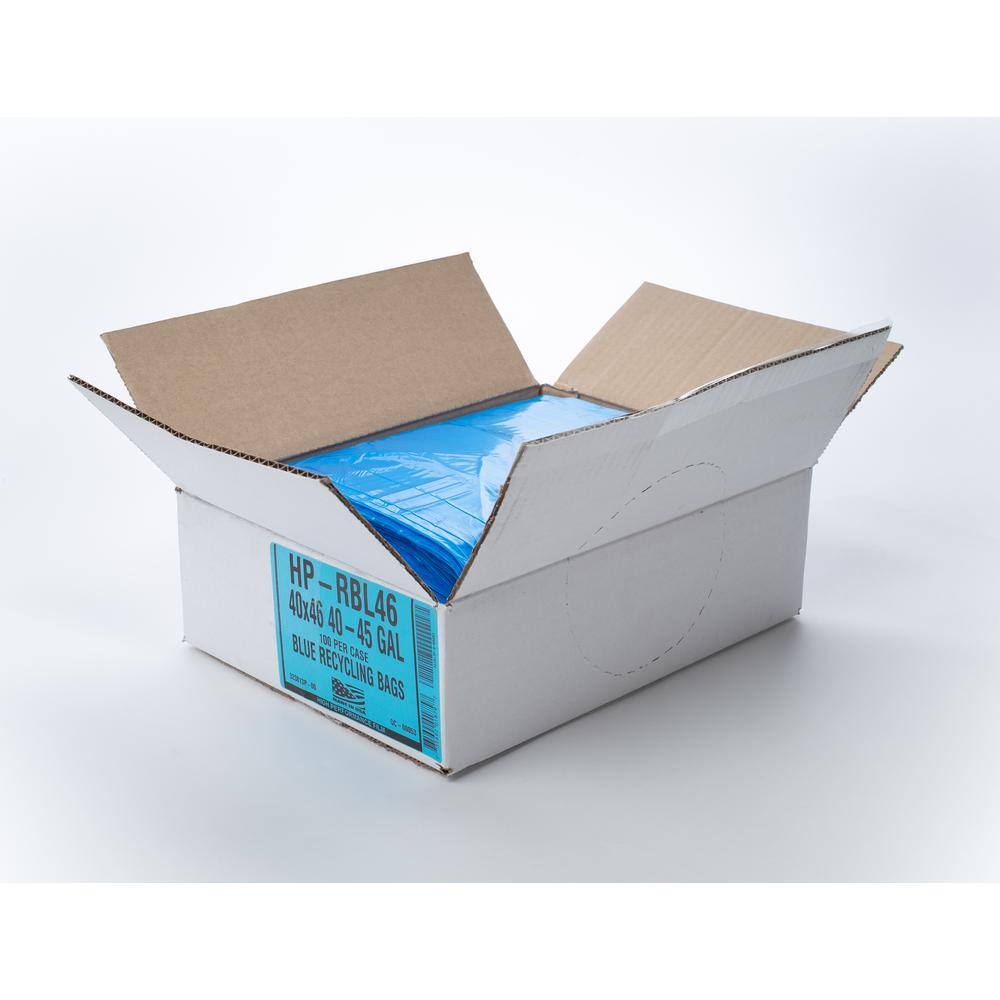 45 Gallon Blue Recycling Bag (100-Count) HP-RBL46