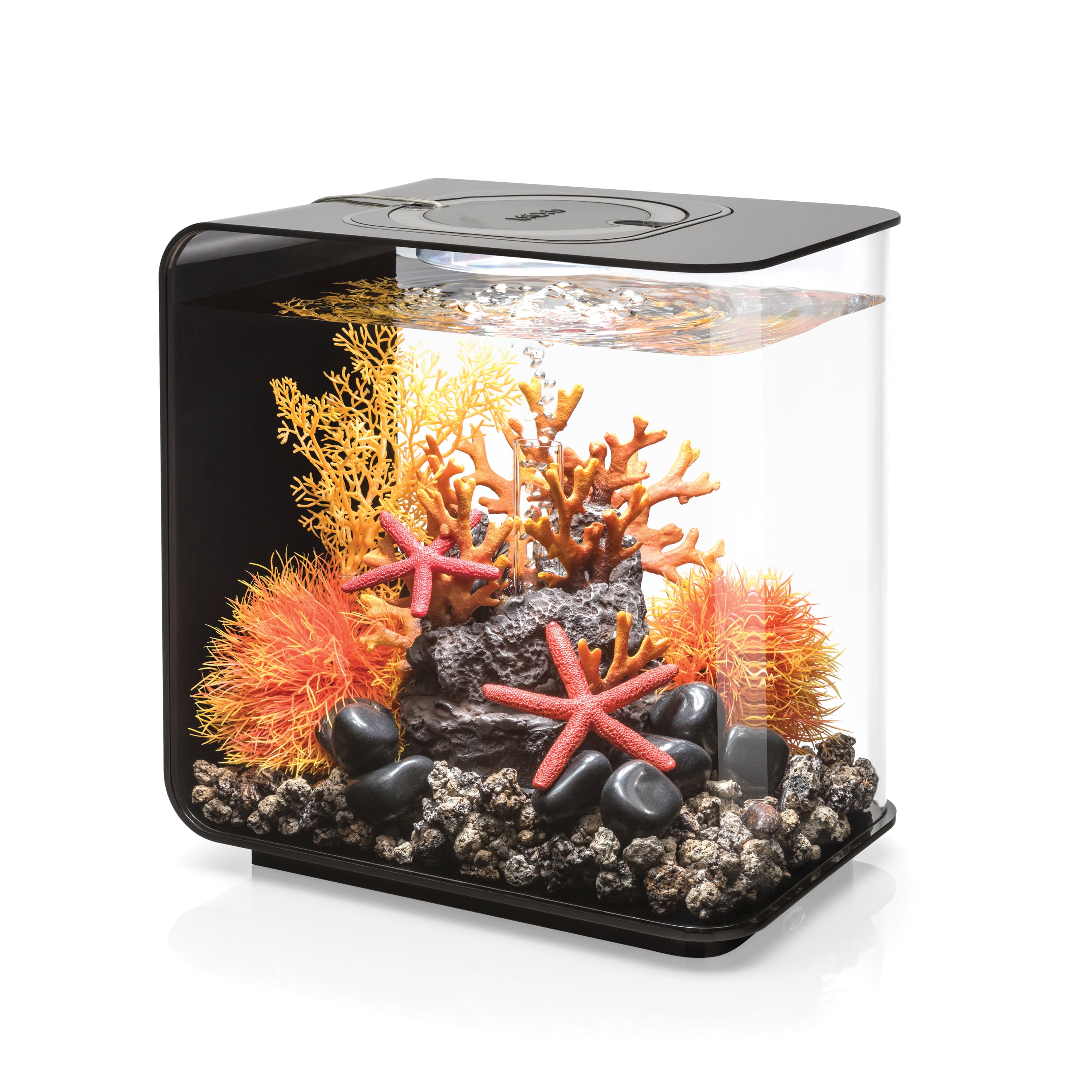 biOrb Flow 15 Aquarium with Standard Light， 4 Gallon， Black