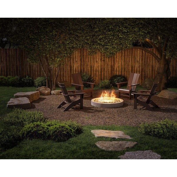 POLYWOOD 4Piece Modern Curveback Adirondack Conversation Set