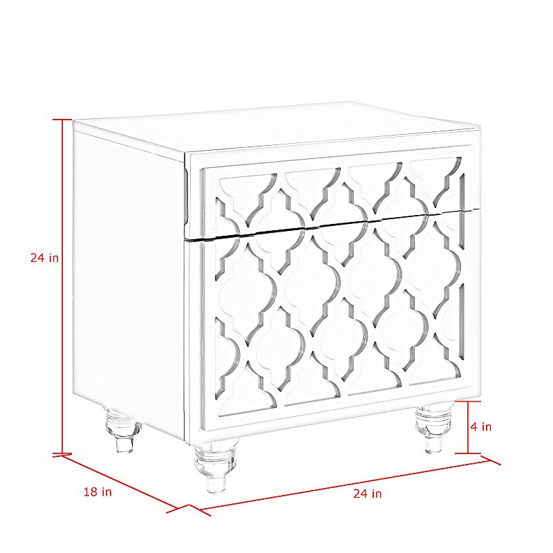 Miguelina Side Table Trellis Lacquer-Finish