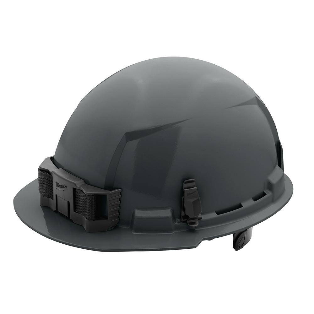 MW BOLT Gray Type 1 Class E Front Brim Non-Vented Hard Hat with 6 Point Ratcheting Suspension 48-73-1134