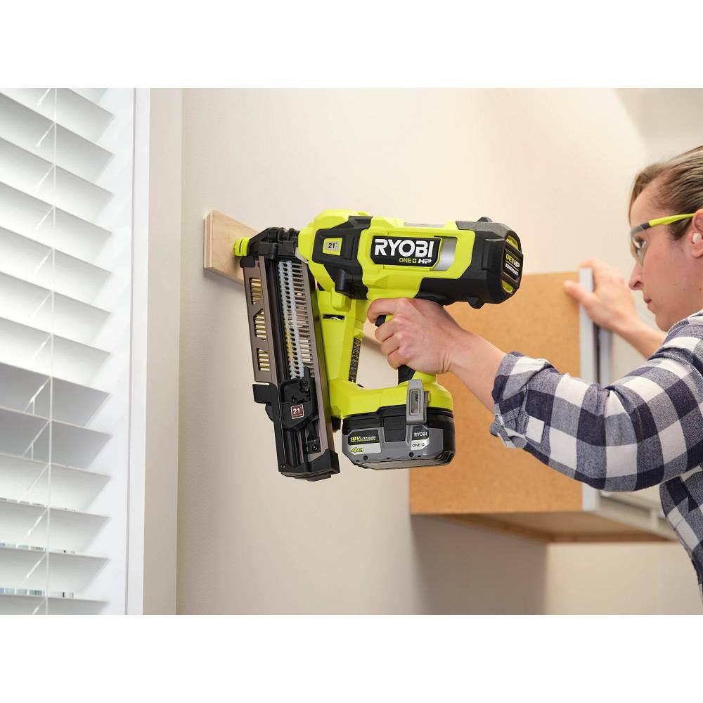 RYOBI ONE+ HP 18V Brushless Cordless AirStrike 21 Framing Nailer (Tool Only) PBL345B