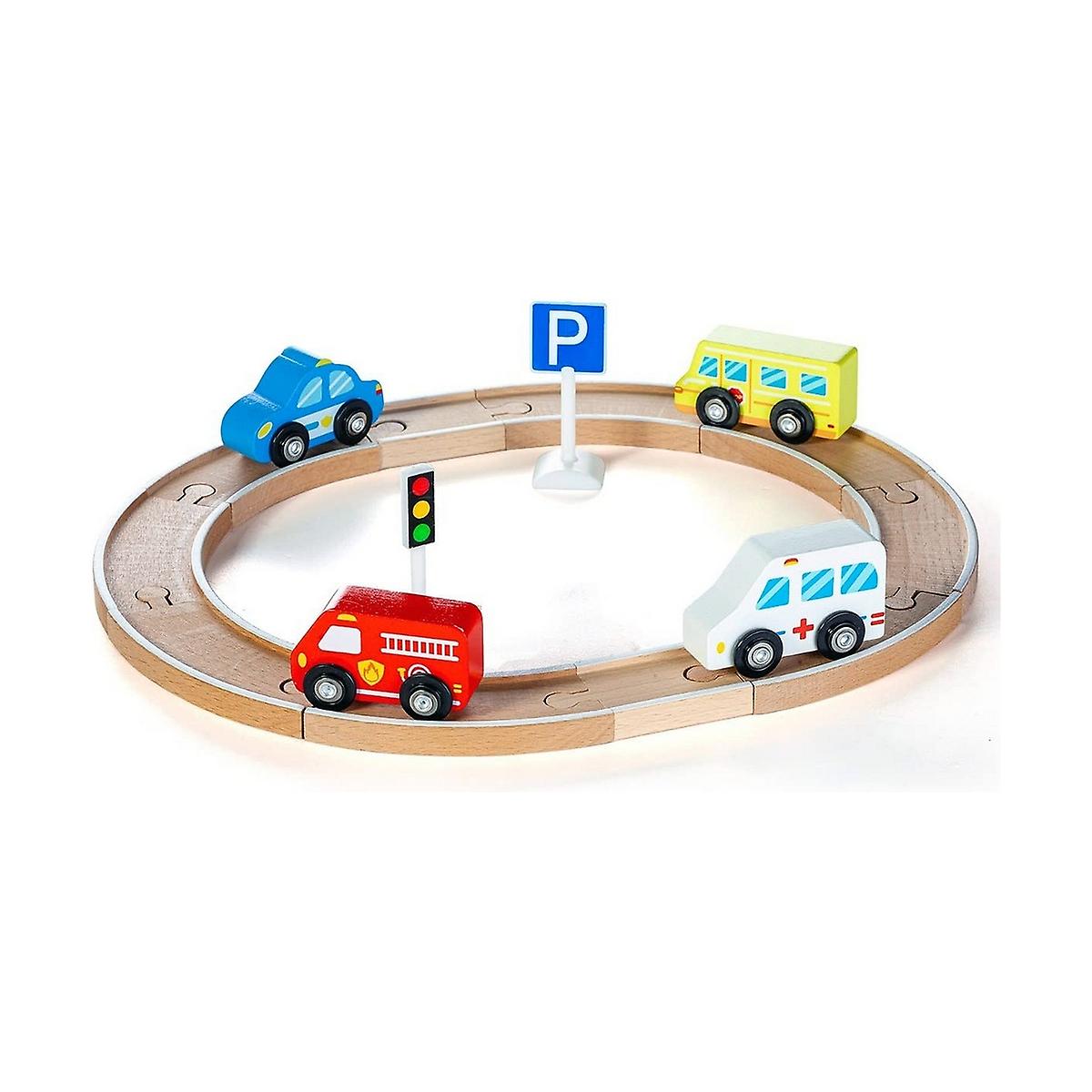 Vehicle Playset Moltó Tracks and Cars 16 Pieces