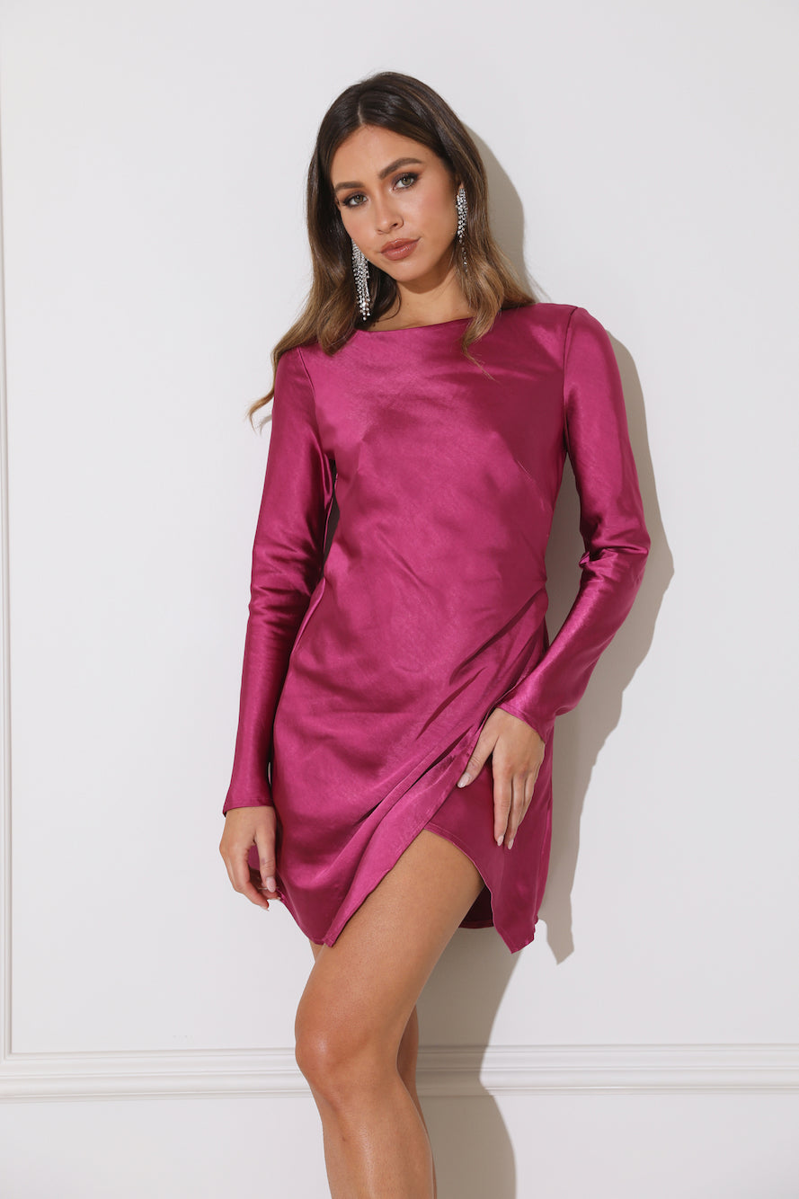 Fun With You Mini Dress Fuchsia