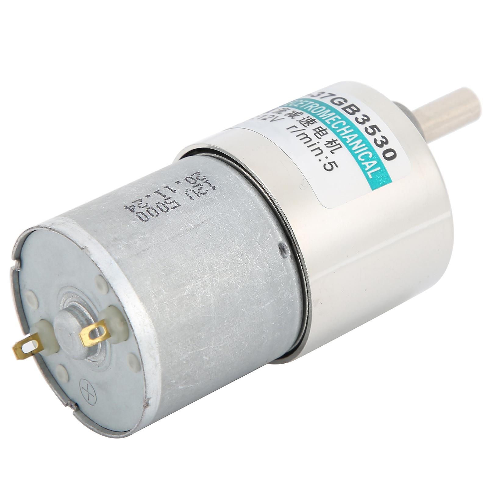 Dc Gear Motor Micro Small Low Speed Large Torsion Permanent Magnet 12v Xd37gb3530 + Bracket5rpm/min