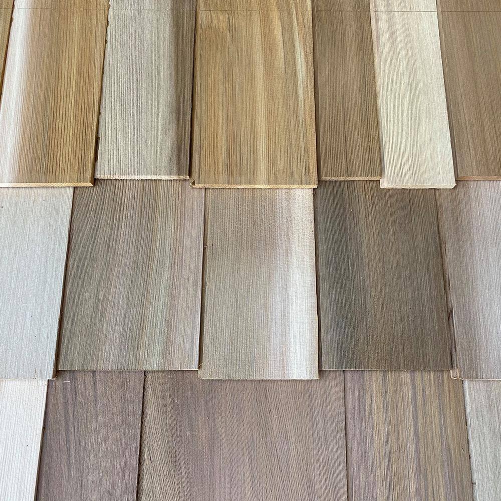 Craftsman 8-14 in. x 96 in. Cedar Staggered Butt Shingle Siding Panel (8-Pack) CSS1C7SKXX
