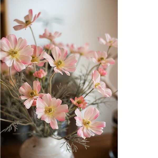 RusticReach Silk Cosmos Stem in Light Pink 24 Tall