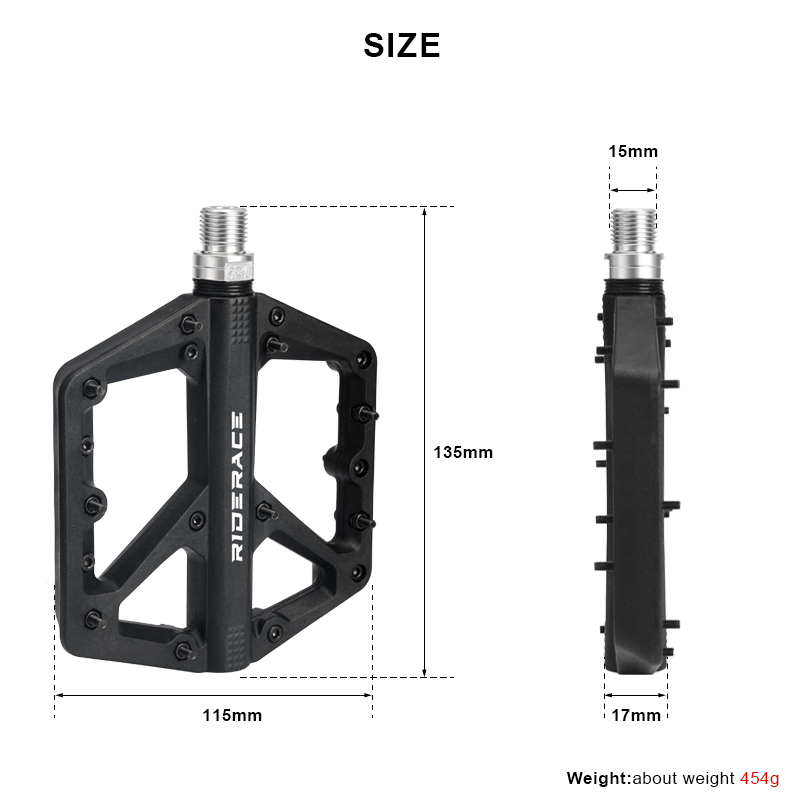 Ultralight 3 Bearings Bike Pedals Nylon Anti Slip Footboard Sealed Bearing Mountain Road Bicycle Pedals Cycling Accessories