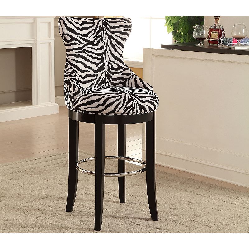 Baxton Studio Peace Zebra Print Bar Stool