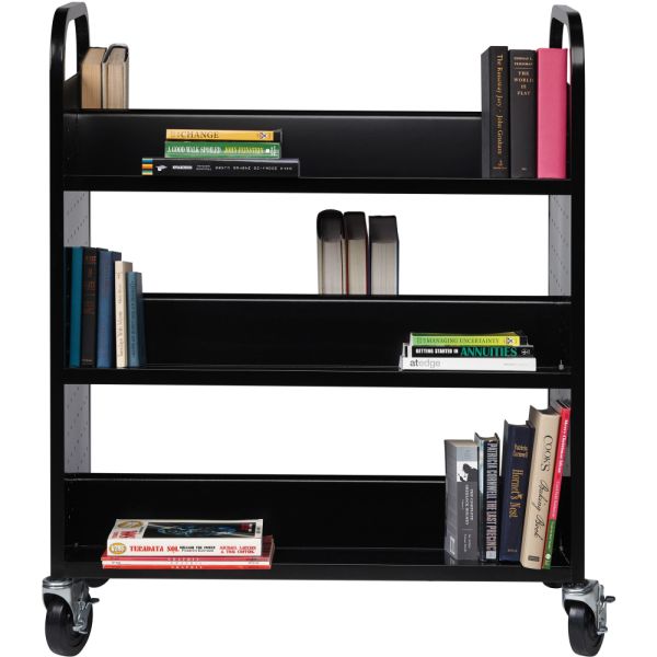 Lorell Double-sided Book Cart