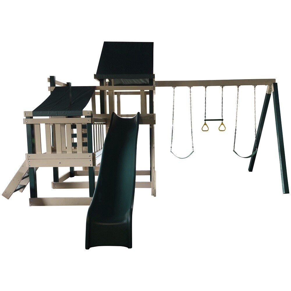 Congo Monkey Playsystem 2 with Swing Beam   Green and Sand
