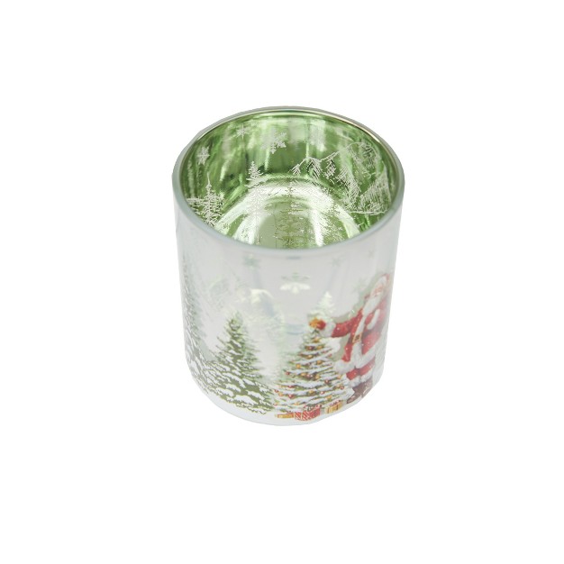 C amp f Home Snowy Tree Glass Container Small