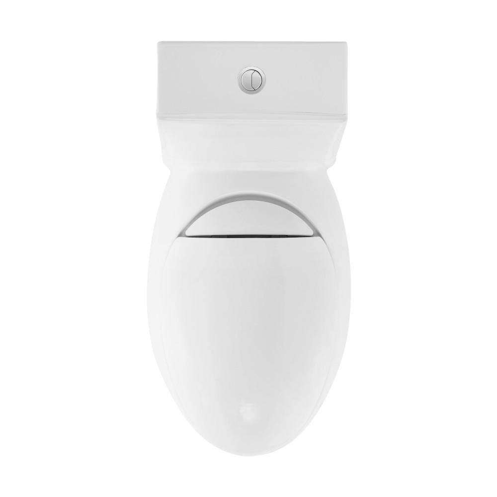 Swiss Madison Plaisir 1-piece 1.11.6 GPF Dual Flush Elongated Egg Toilet in Glossy White Seat Included SM-1T660