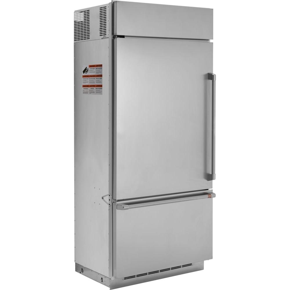 Café 36-inch, 21.3 cu.ft. Built-in Bottom Freezer Refrigerator with Wi-Fi Connect CDB36LP2PS1