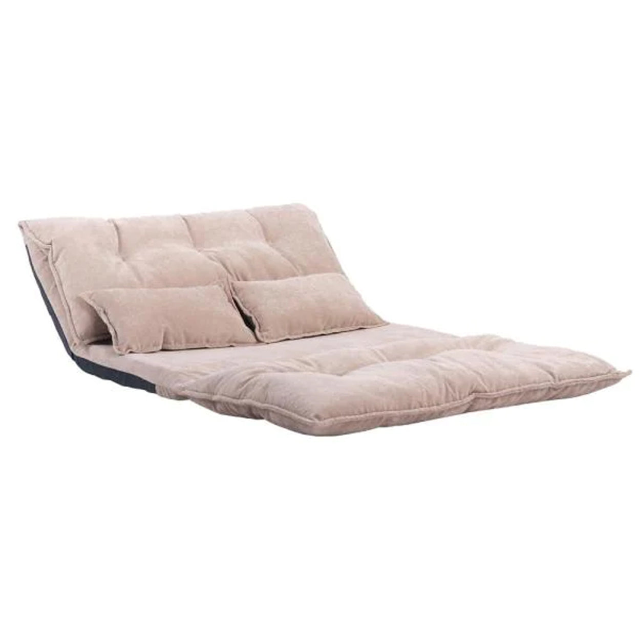 Adjustable Foldable Leisure Sofa Bed with Tufting, Beige- Saltoro Sherpi