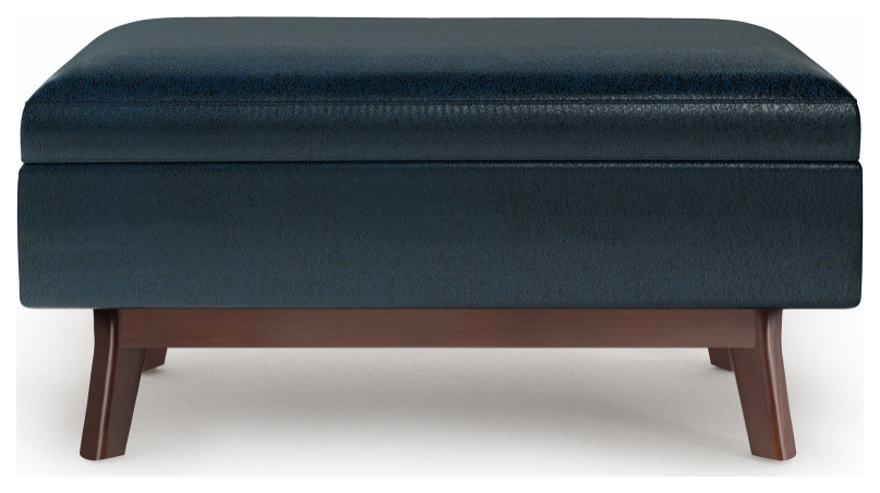 Owen Small Rectangular Storage Ottoman   Midcentury   Footstools And Ottomans   by Simpli Home Ltd.  Houzz