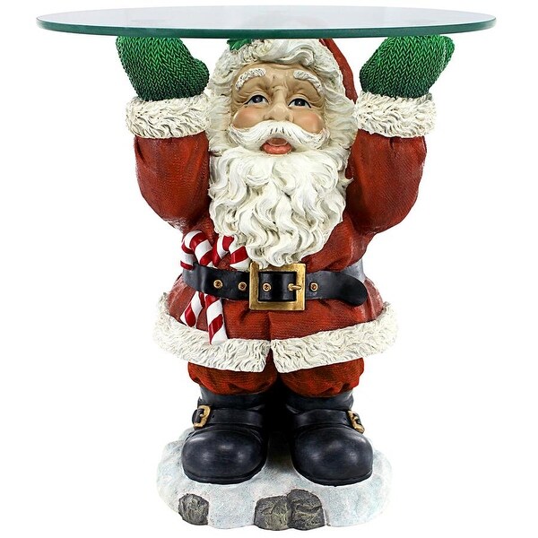 Design Toscano Santa Claus GlassTopped Christmas Table