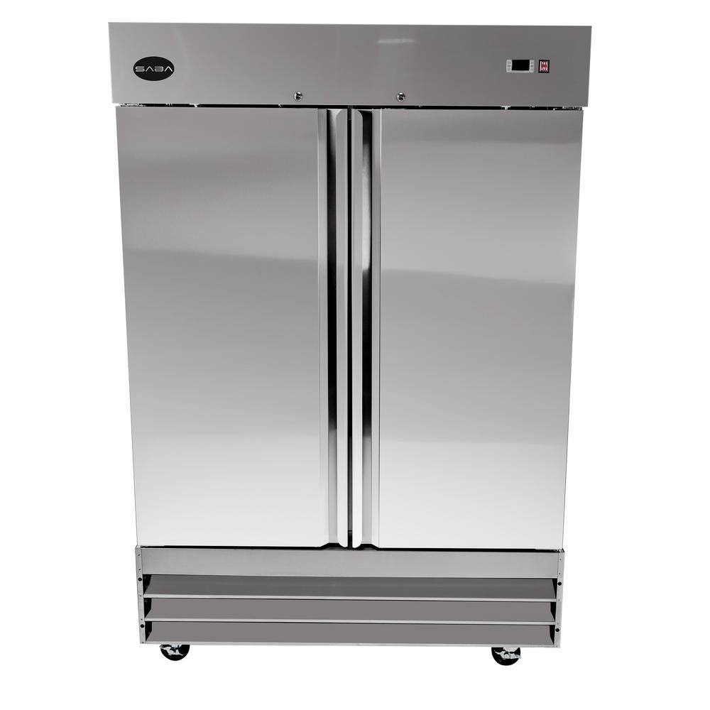 SABA 47.0 cu. ft. Two Door Commercial Reach In Upright Freezer in Stainless Steel S-47F