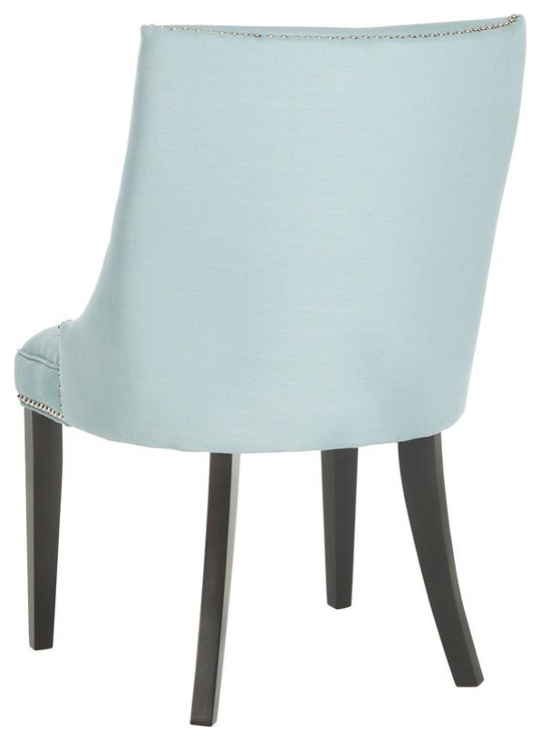 Wonder 20  x27 x27h Side Chair set of 2 Silver Nail Heads Light Blue   Transitional   Dining Chairs   by AED Luxury Home Decor  Houzz