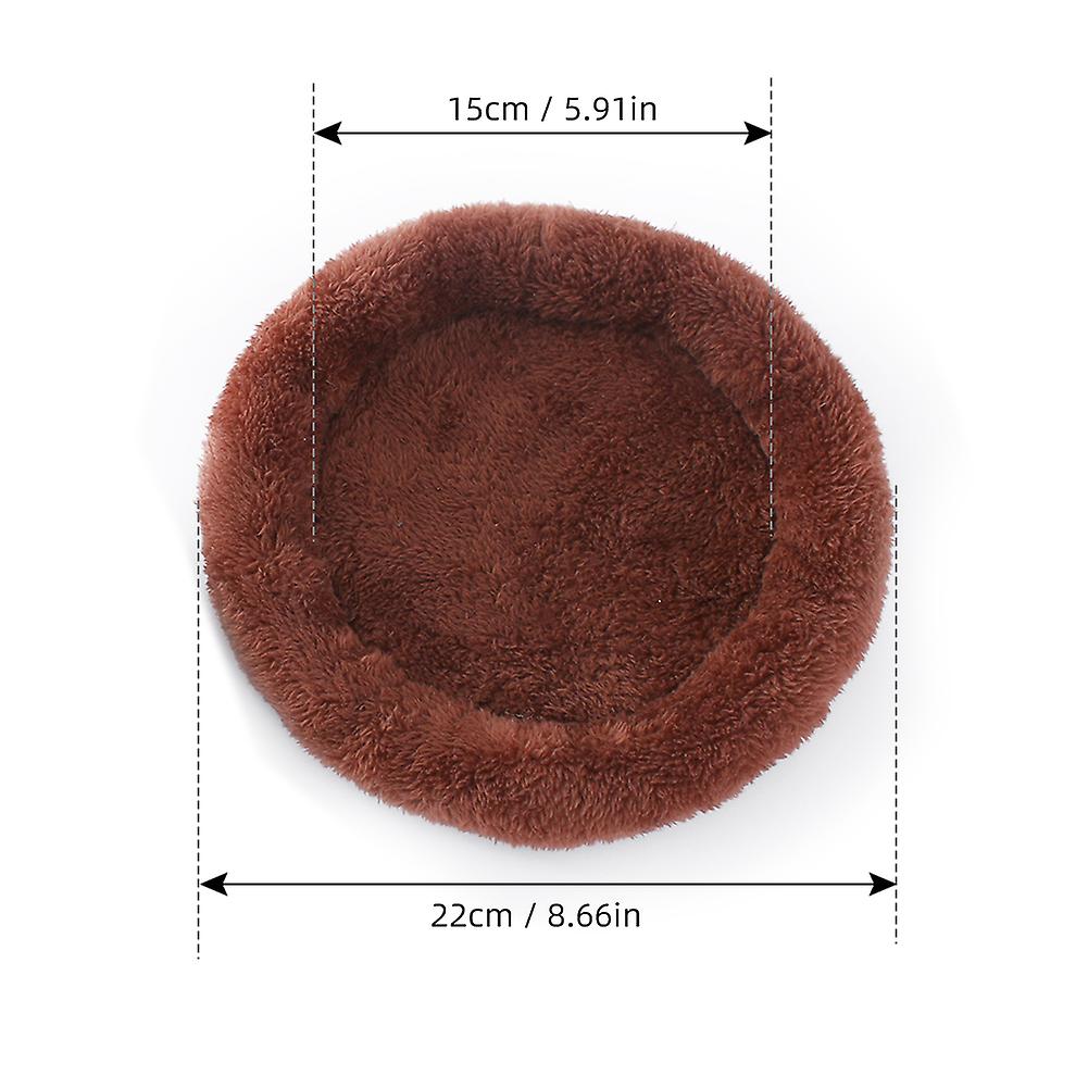 Coffee L Hamster Nest Pad Pet Nest Furry Warm Hedgehog Chinchillas Rabbit Pet Bed
