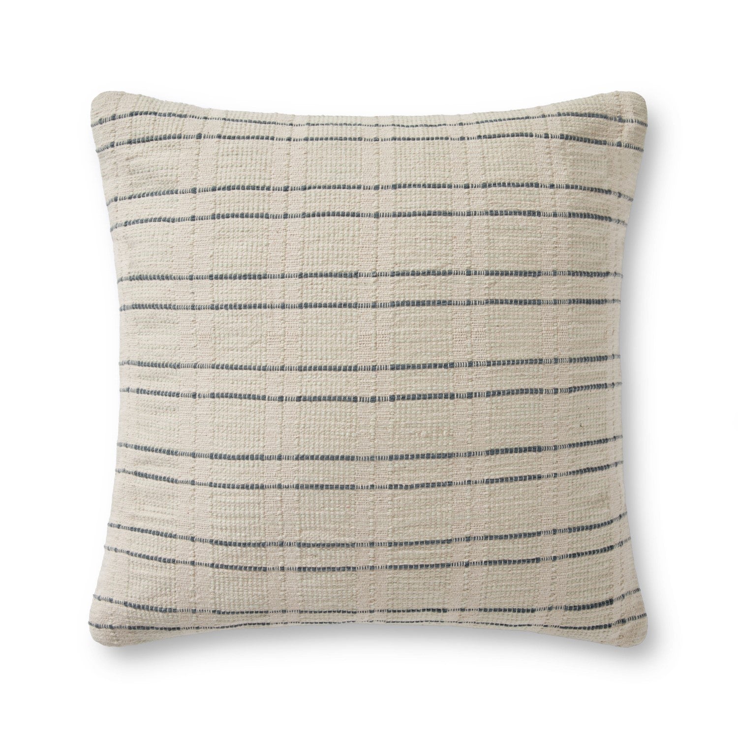 Hand Woven Cream / Blue Pillow