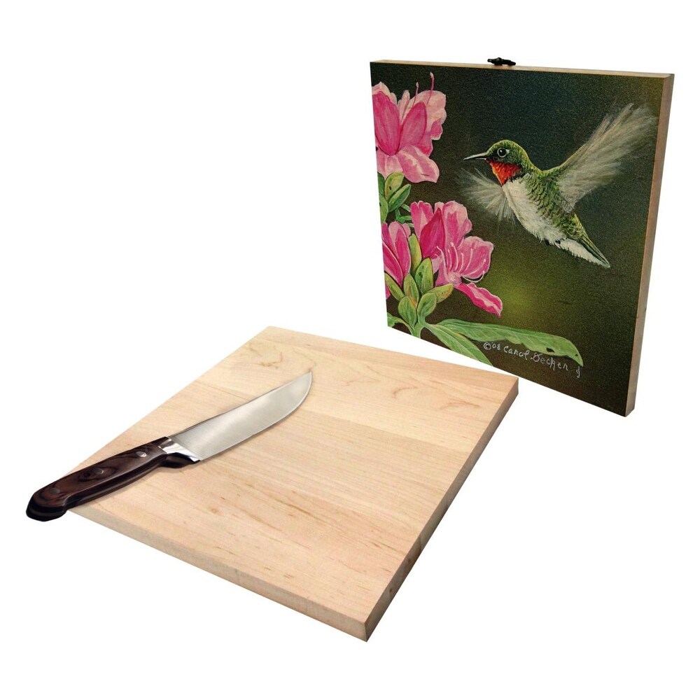 House   Homebody Co. Opening Day Hummingbird Wood Cutting Board   12x12