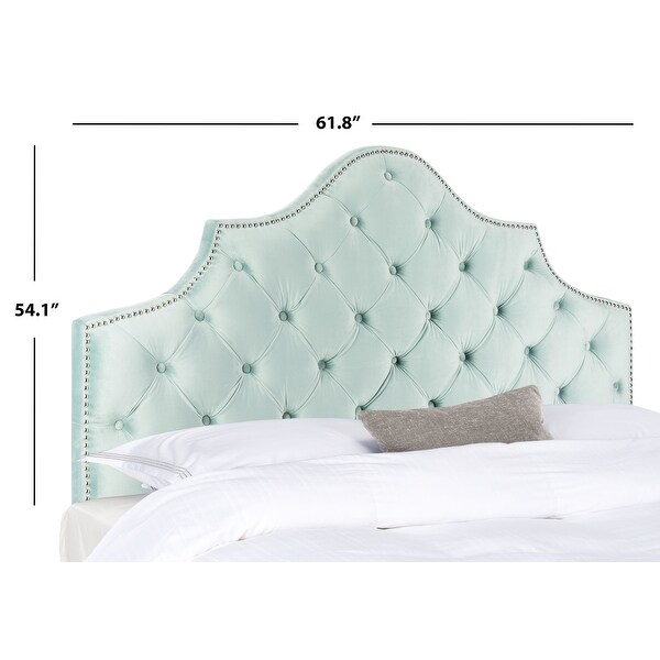 SAFAVIEH Arebelle Tufted Nailhead Trim Headboard - - 34089599