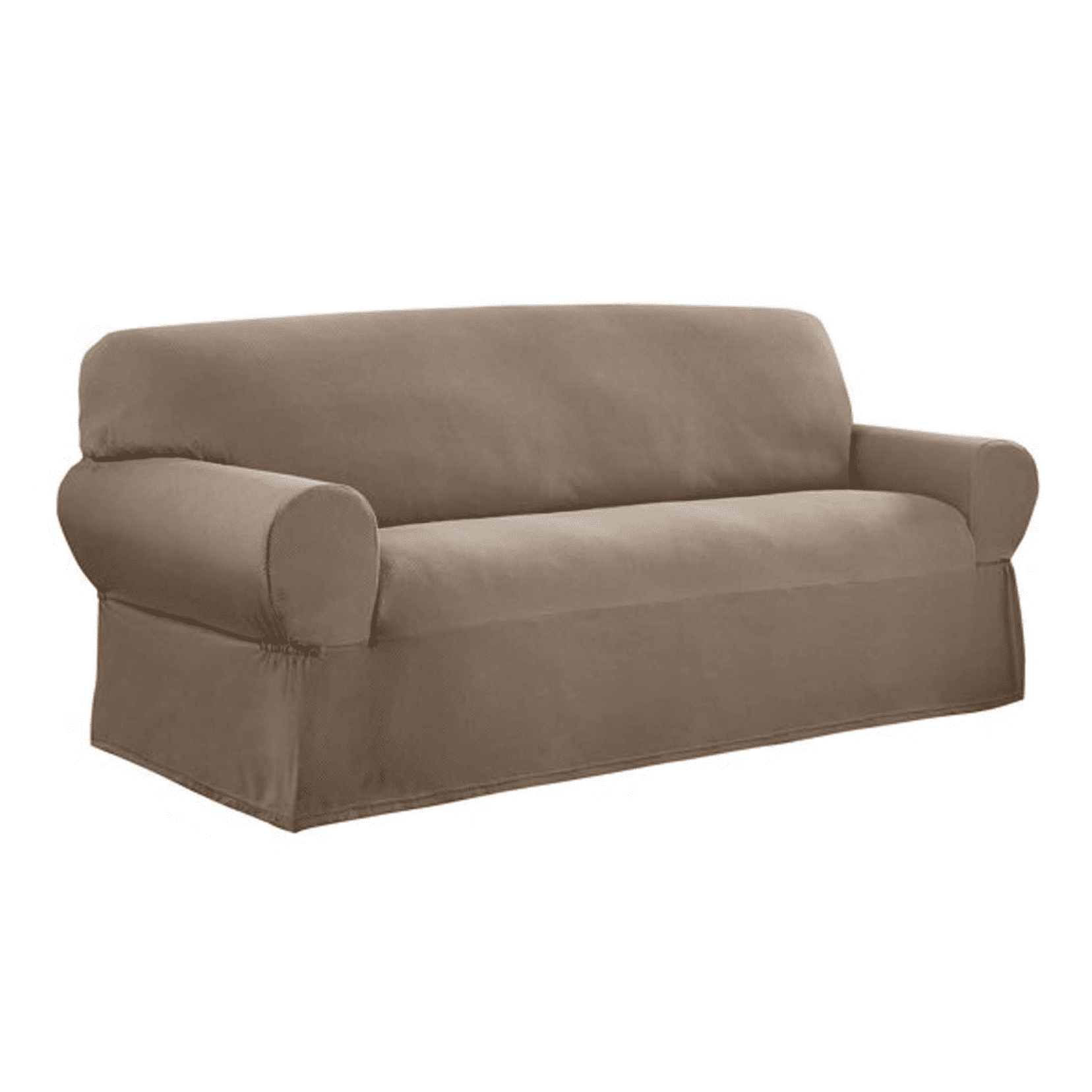 Mainstays Pixel 1-Piece Stretch Sofa Slipcover, Sand